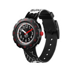 Montre Flik flak Move your body enfant plastique bisourcé bracelet tissu recyclé noir goal - vue 1