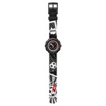 Montre Flik flak Move your body enfant plastique bisourcé bracelet tissu recyclé noir goal - vue D1