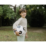 Montre Flik flak Move your body enfant plastique bisourcé bracelet tissu recyclé noir goal - vue porté 3