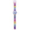Montre FLIK FLAK SHINE IN RAINBOW enfant bracelet tissu recyclé rose - vue VD1