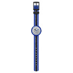 Montre Flik Flak Shine Bright Christmas enfant plastique biosourcé bracelet tissu recyclé  bleu - vue D1