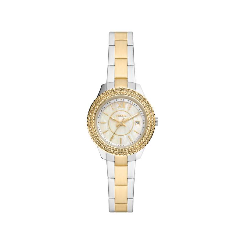 Montre FOSSIL Stella femme bracelet acier doré rose - vue 1