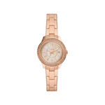 Montre FOSSIL Stella femme bracelet acier doré rose - vue 1