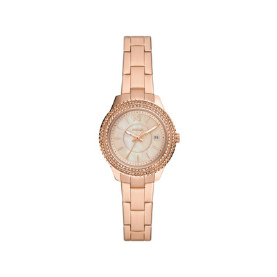 Montre FOSSIL Stella femme bracelet acier doré rose - vue 1
