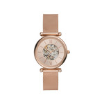 Montre FOSSIL Carlie femme bracelet acier doré rose - vue 1