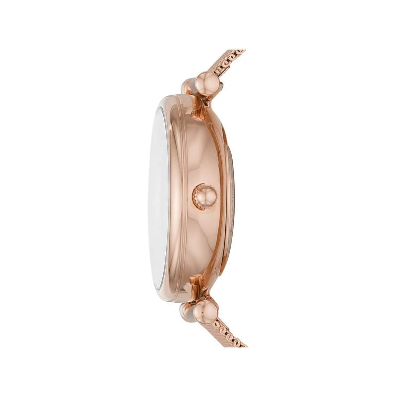 Montre FOSSIL Carlie femme bracelet acier doré rose - vue 2