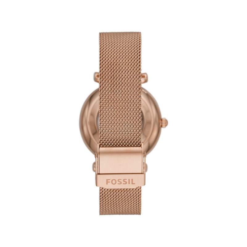 Montre FOSSIL Carlie femme bracelet acier doré rose - vue D1