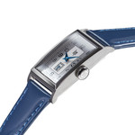 Montre Lip Churchill acier bracelet cuir vernis bleu - vue D2