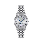 Montre TISSOT T-CLASSIC CARSON PREMIUM LADY MOONPHASE femme cadran gris bracelet acier inoxydable - vue 1