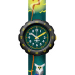 Montre Flik Flak Wizarmazing enfant plastique biosourcé noir bracelet PET vert magicien - vue D2