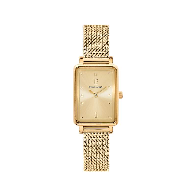 Montre Pierre Lannier Ariane femme bracelet acier doré maille milanaise - vue 1