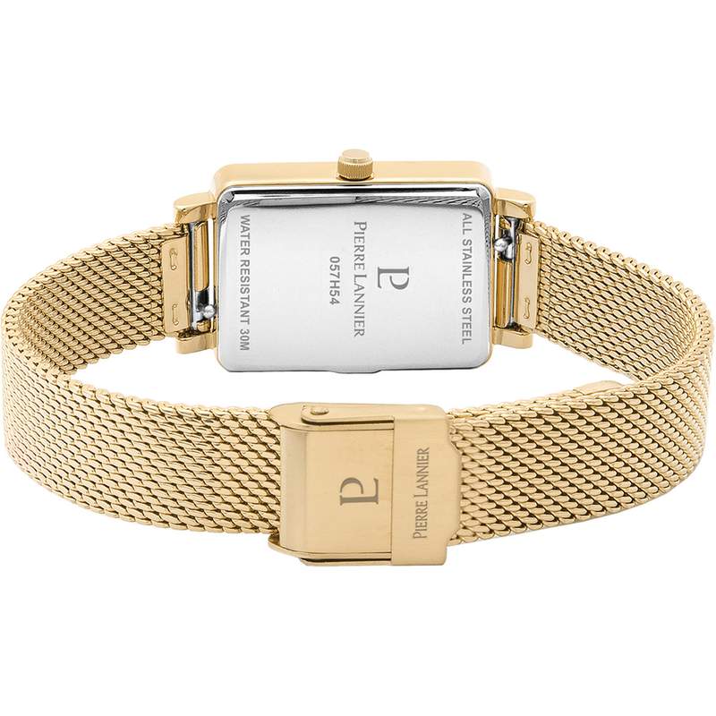 Montre Pierre Lannier Ariane femme bracelet acier doré maille milanaise - vue 3