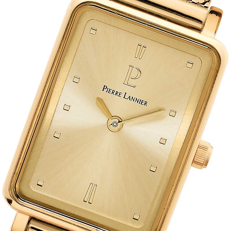 Montre Pierre Lannier Ariane femme bracelet acier doré maille milanaise - vue D2