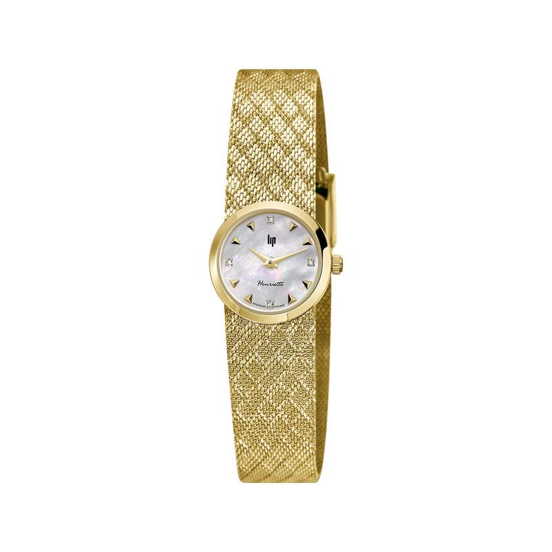 Montre LIP Henriette femme bracelet métal doré - vue 1