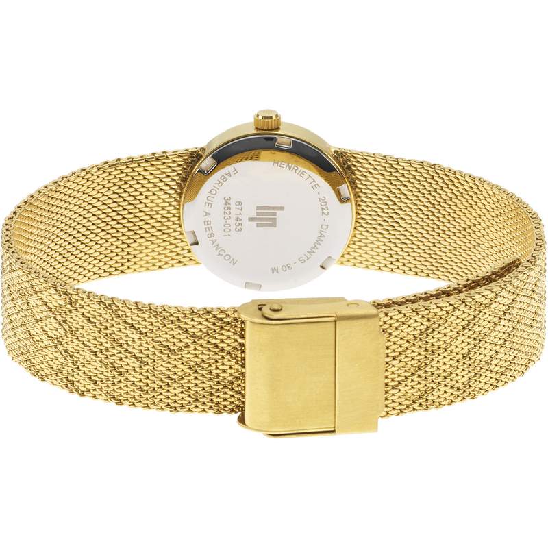 Montre LIP Henriette femme bracelet métal doré - vue 3