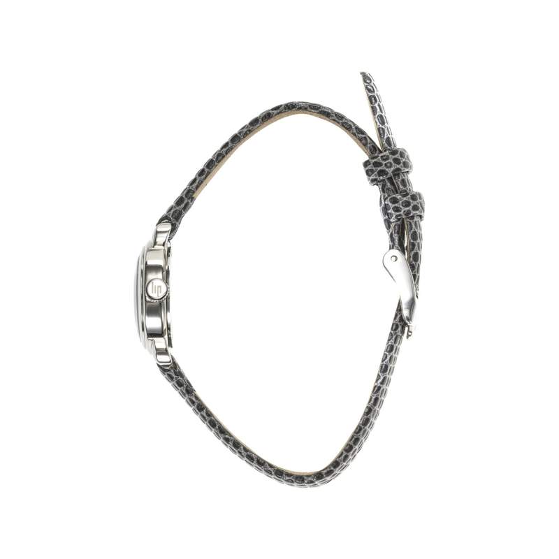 Montre LIP Henriette femme acier bracelet cuir gris - vue 2