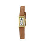 Montre LIP Churchill femme bracelet acier doré cuir marron - vue 1