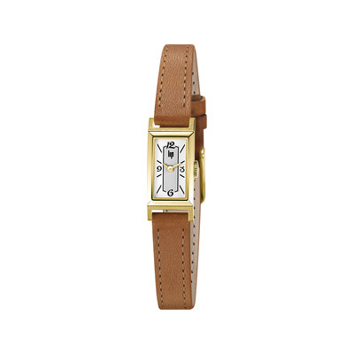 Montre LIP Churchill femme bracelet acier doré cuir marron - vue 1