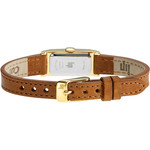 Montre LIP Churchill femme bracelet acier doré cuir marron - vue 3