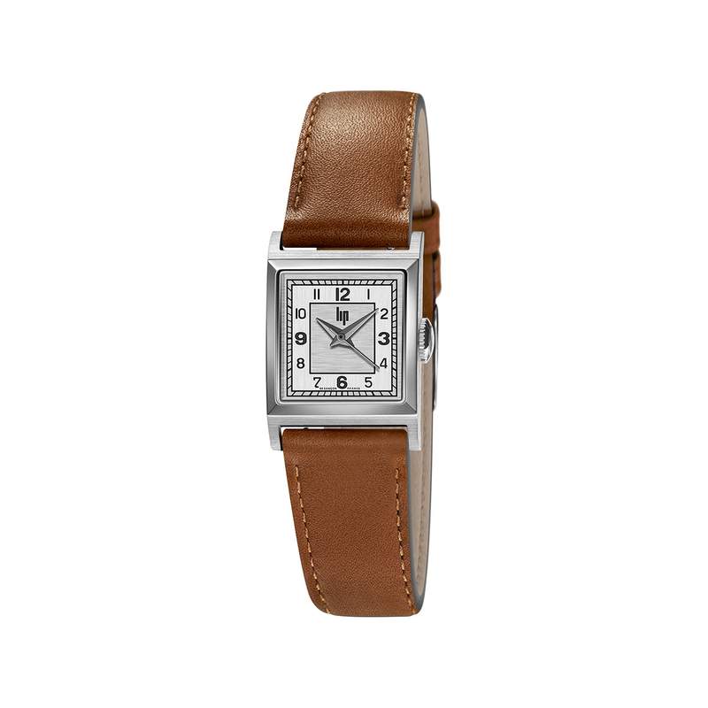 Montre LIP Churchill femme acier bracelet cuir marron - vue 1