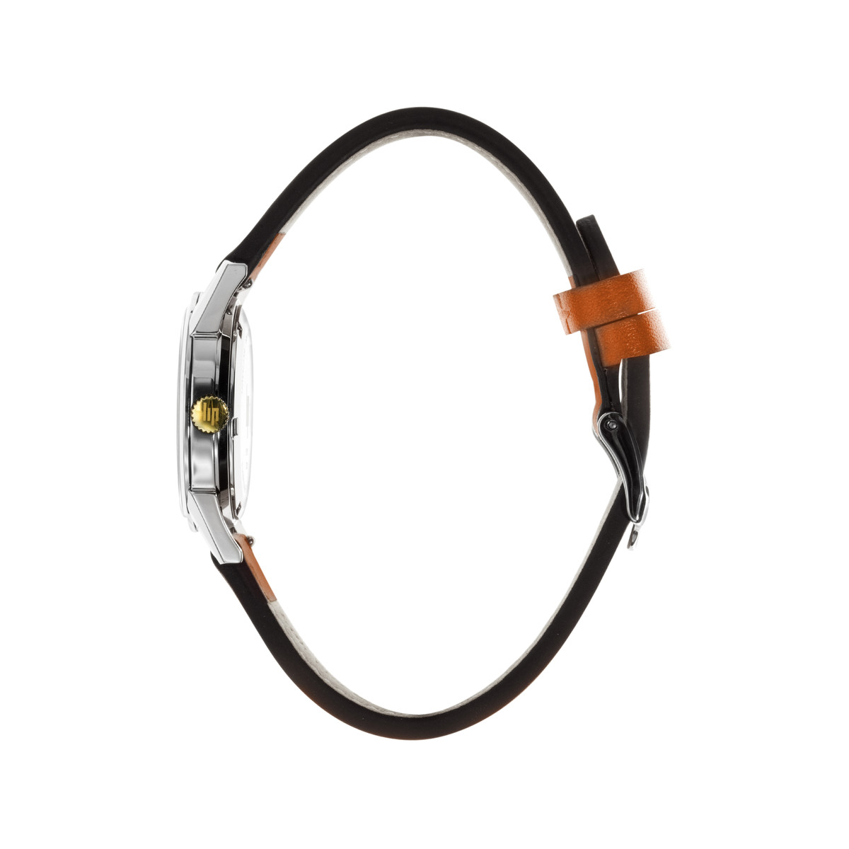 Montre LIP Himalayafemme acier bracelet cuir orange - vue 2