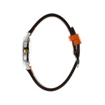 Montre LIP Himalayafemme acier bracelet cuir orange - vue 2