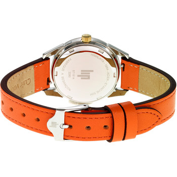 Montre LIP Himalayafemme acier bracelet cuir orange