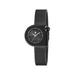 Montre LIP Mach 2000 Mini Moon femme acier noir bracelet métal noir - vue 1