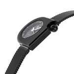 Montre LIP Mach 2000 Mini Moon femme acier noir bracelet métal noir - vue D2