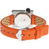 Montre LIP Mach 2000 Mini Square femme acier bracelet cuir orange - vue V3