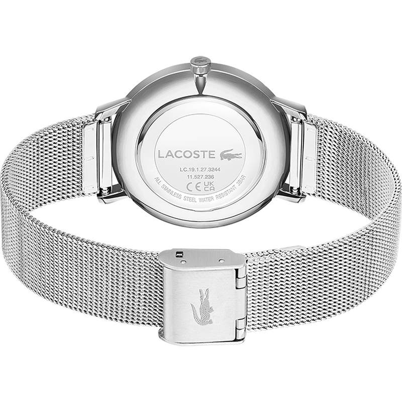Montre LACOSTE crocorigin femme bracelet acier gris - vue 3