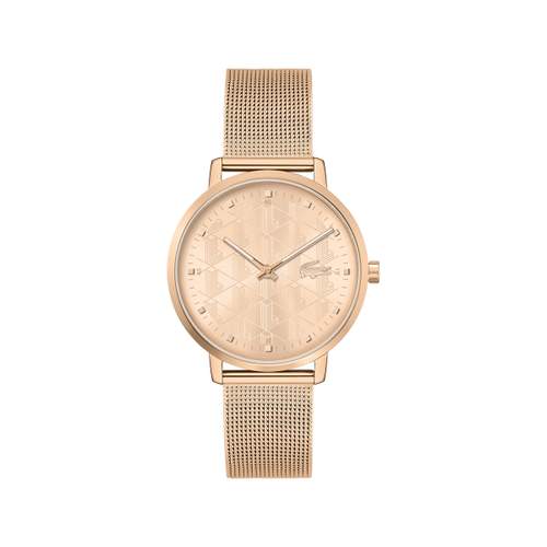 LACOSTE crocorigin dameshorloge roségoud roestvrij stalen armband