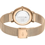 LACOSTE Crocorigin dameshorloge met roségouden stalen band - weergave 3