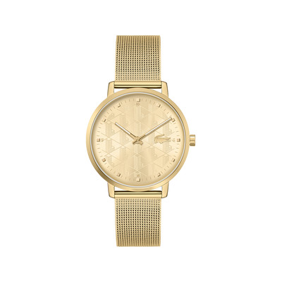 Montre LACOSTE Crocorigin femme bracelet acier doré jaune - vue 1