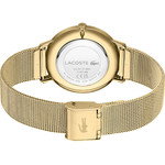 Montre LACOSTE Crocorigin femme bracelet acier doré jaune - vue 3