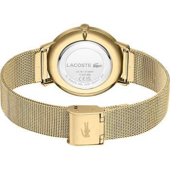 LACOSTE Crocorigin dameshorloge roestvrij stalen armband geel goud