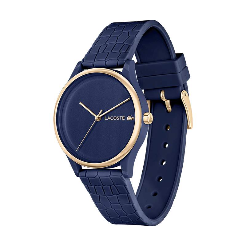 Montre LACOSTE Crocodelle femme TR90 bleu bracelet silicone bleu - vue D1