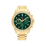 Montre TOMMY HILFIGER Brooklyn femme bracelet acier doré jaune - vue 1