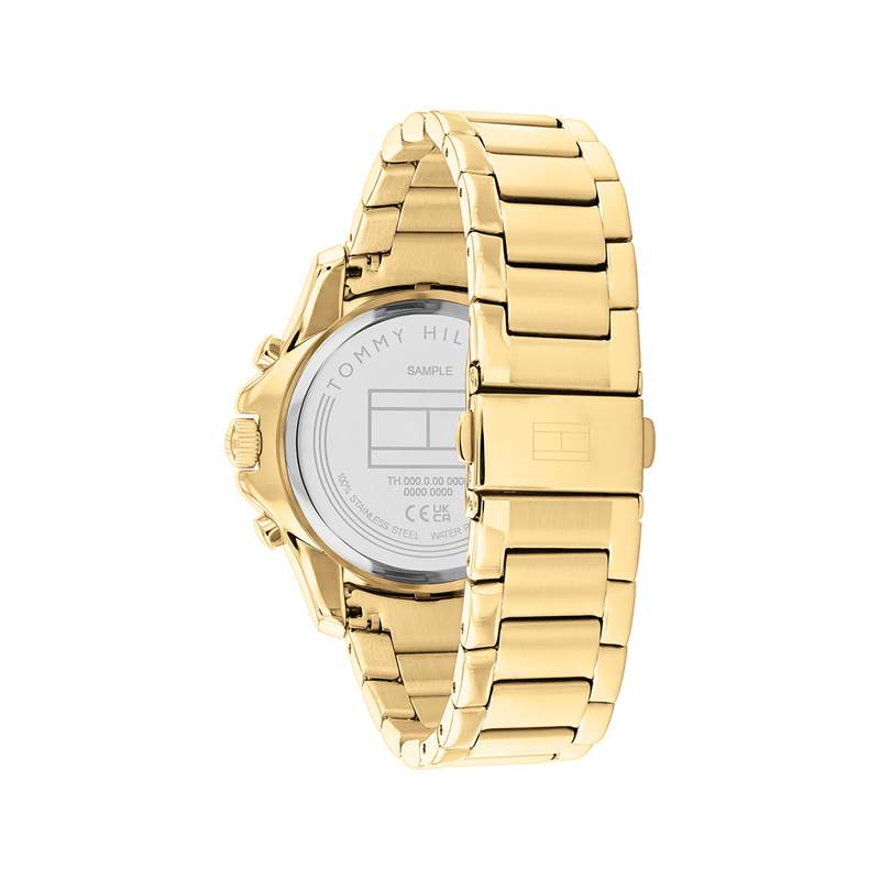 Montre TOMMY HILFIGER Brooklyn femme bracelet acier doré jaune - vue 3