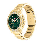 Montre TOMMY HILFIGER Brooklyn femme bracelet acier doré jaune - vue D1