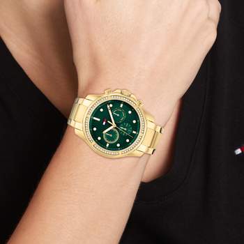 TOMMY HILFIGER Brooklyn dameshorloge met geelgouden roestvrijstalen armband