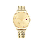 Montre TOMMY HILFIGER Tea le femme bracelet acier doré jaune - vue 1