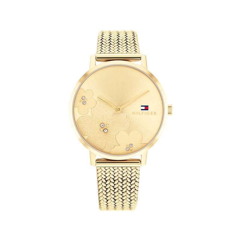 Montre TOMMY HILFIGER Tea le femme bracelet acier doré jaune - vue 1