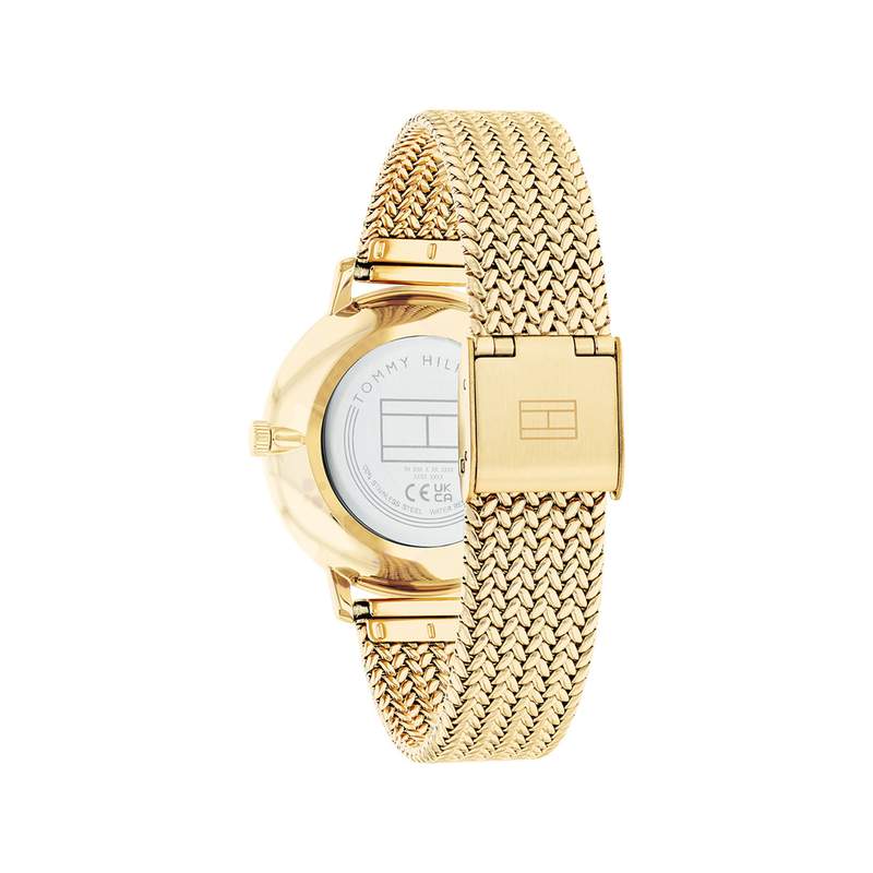 Montre TOMMY HILFIGER Tea le femme bracelet acier doré jaune - vue 3