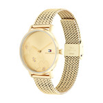 Montre TOMMY HILFIGER Tea le femme bracelet acier doré jaune - vue D1