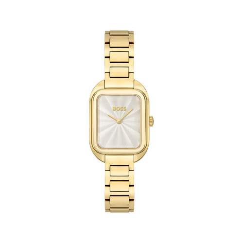 Montre BOSS Business femme bracelet acier doré jaune