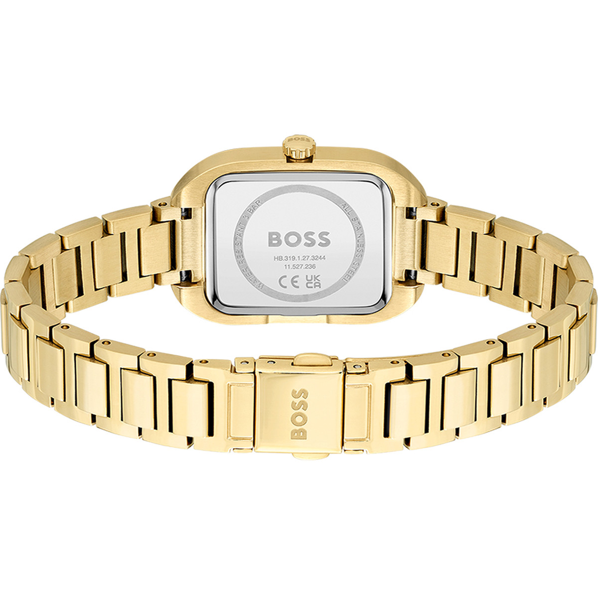 Montre BOSS Business femme bracelet acier doré jaune - vue 3