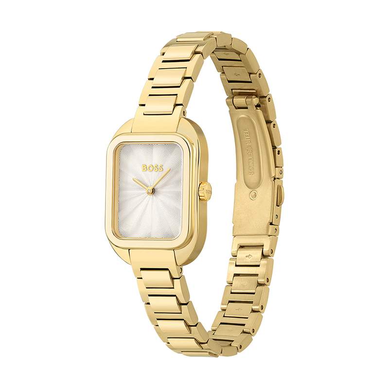 Montre BOSS Business femme bracelet acier doré jaune - vue D1