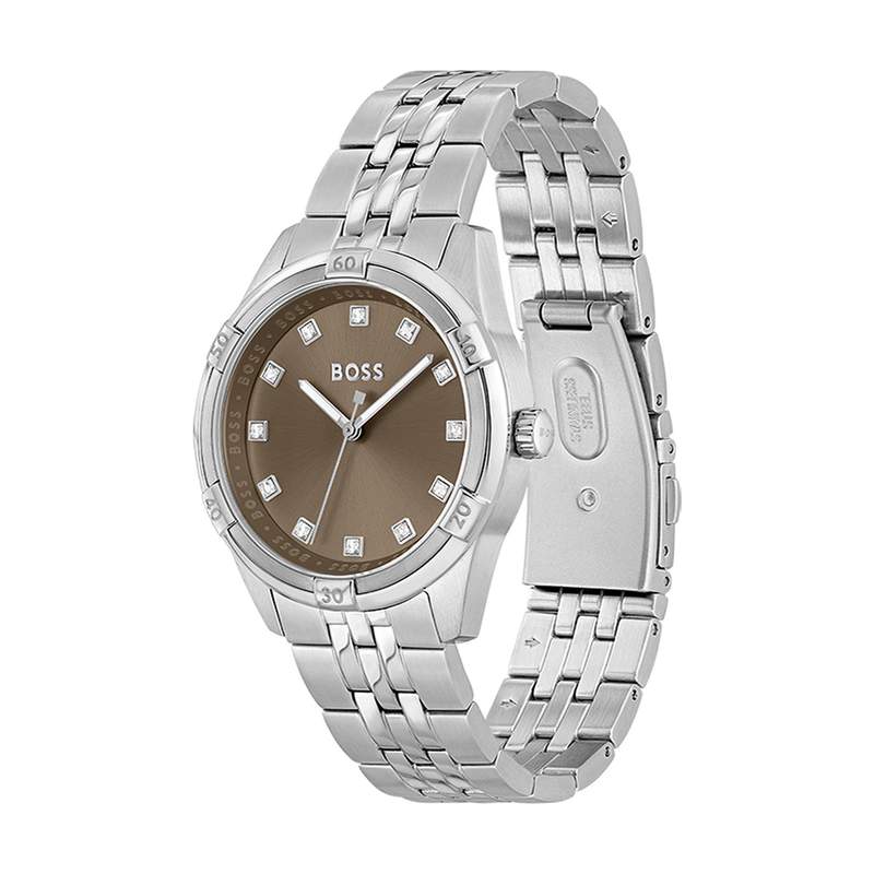 Montre BOSS Sport Lux femme bracelet acier gris - vue D1