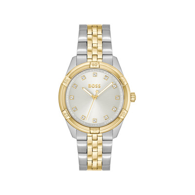 Montre BOSS Sport Lux femme bracelet acier bicolore jaune - vue 1
